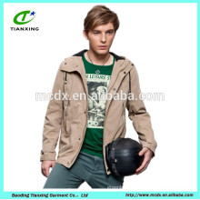 2016 new season khaki color hooded letterman jacket